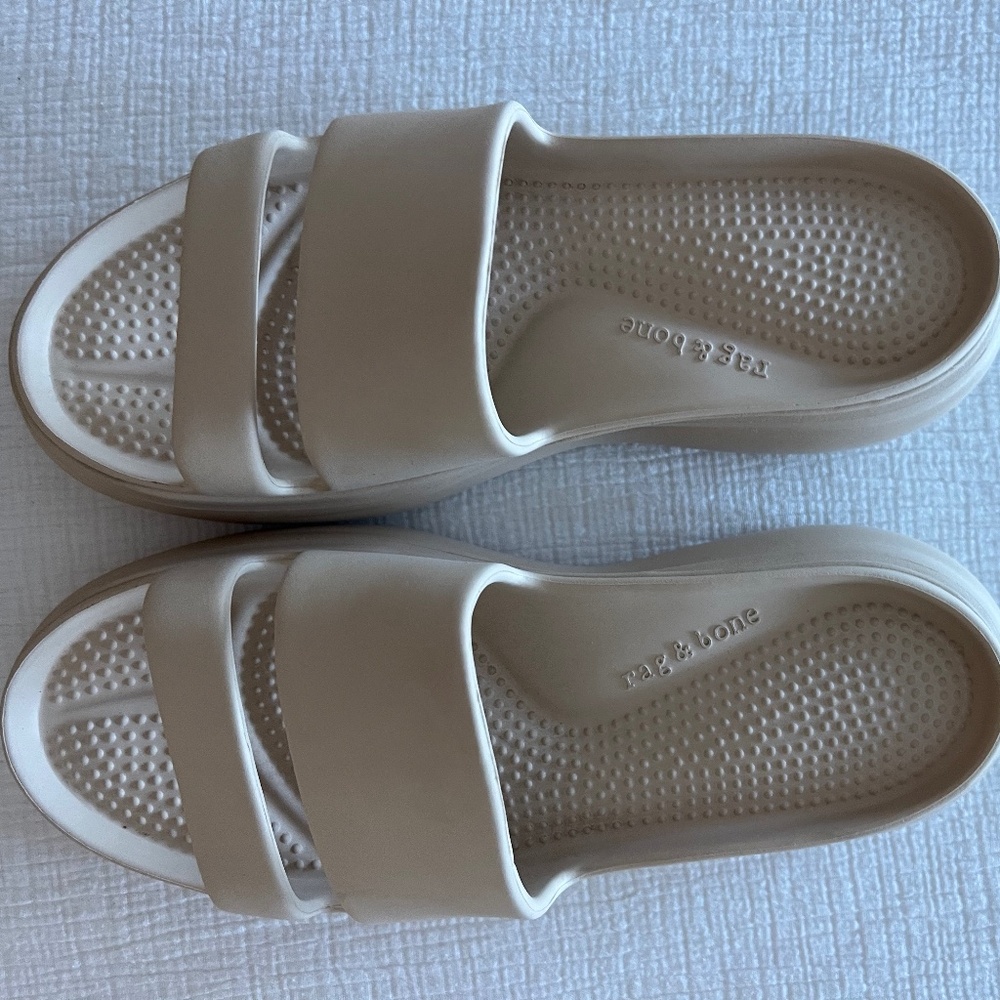 Rag & Bone Foam Platform Slides – Cream | EU
